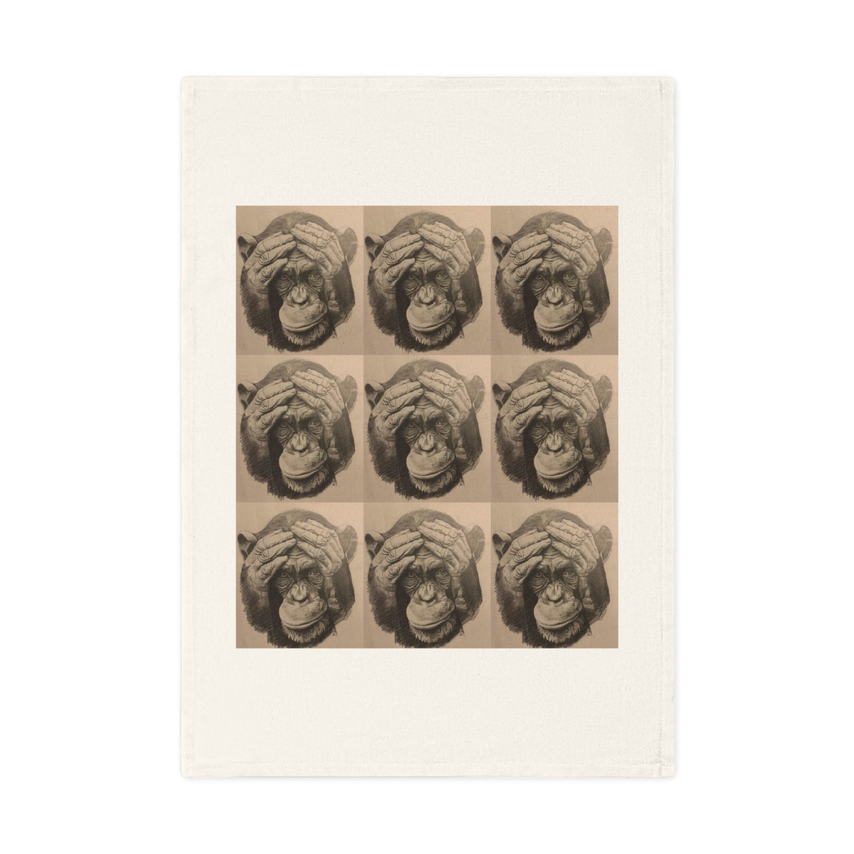 An Original JC-Portraits Drawing — Tea Towel — The Chimp