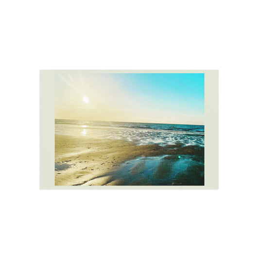 Beach Sunset Fine Art Postcards — Serene Coastal Photo Greeting Cards (Set)