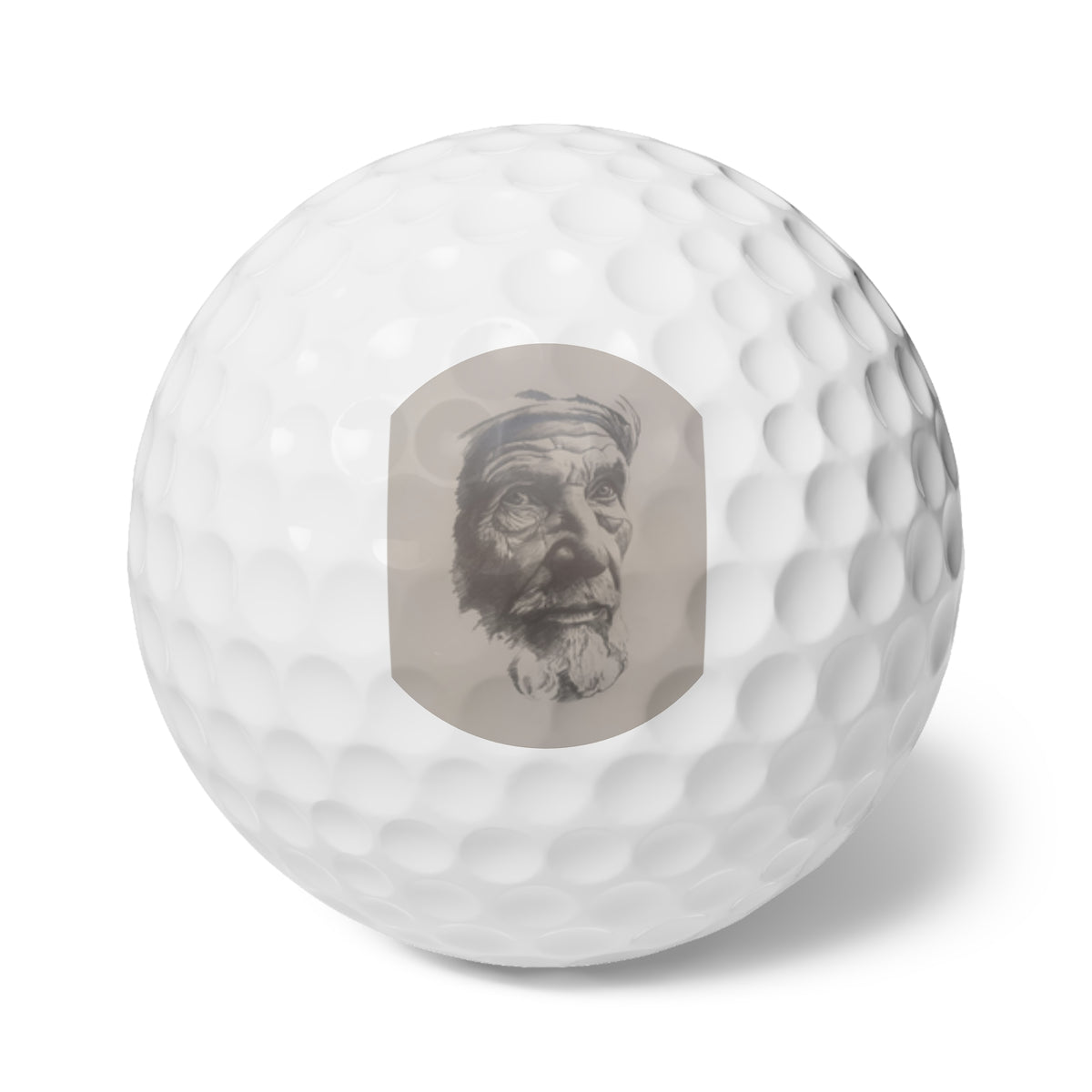 An original JC-Portraits drawing, Golf Balls, Moroccan Farmer, 6pcs