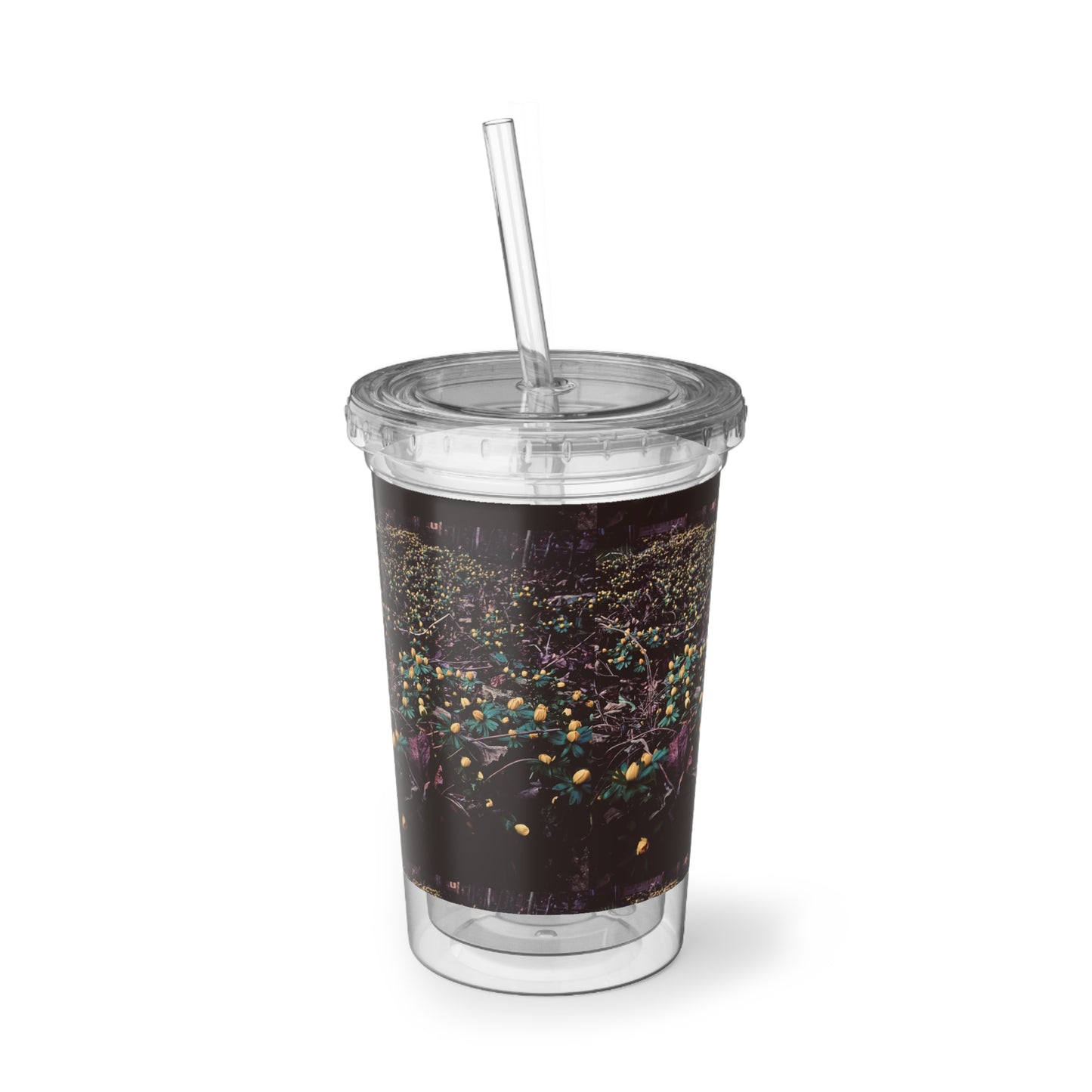 Acrylic Cup — Moody Yellow Wildflower GMLC Photography Reusable Tumbler