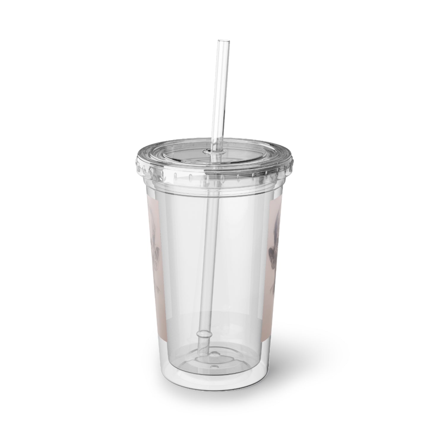 Old Cowboy JC Portrait Acrylic Tumbler — Suave Gothic Face Design