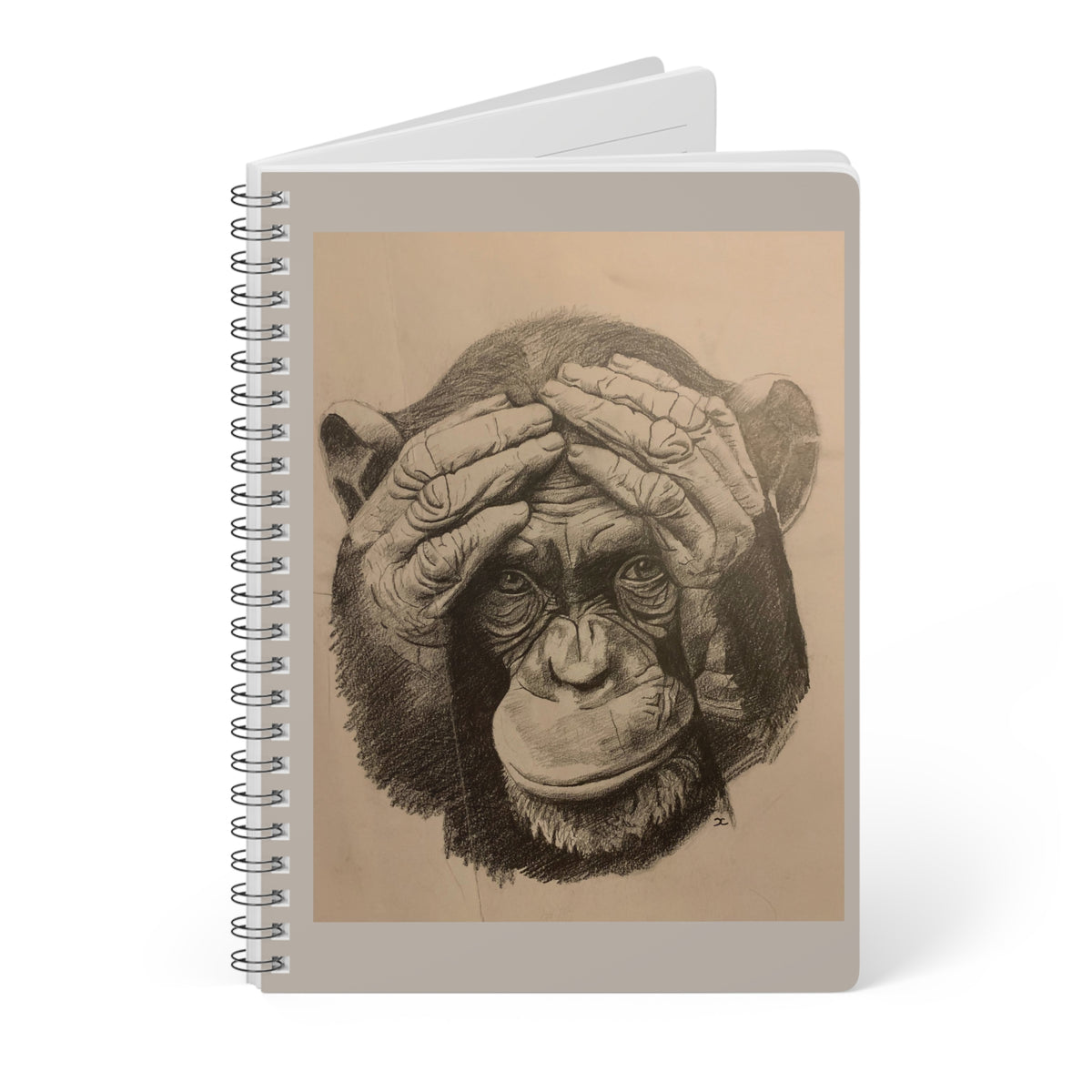 Chimpanzee Sketch A5 Notebook | Original Wildlife Art | The Collective