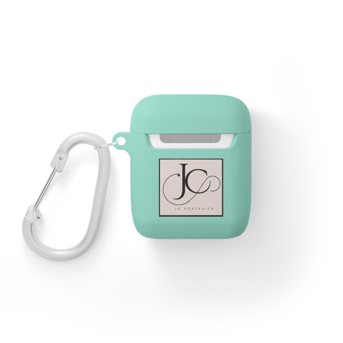 The Kiss - Artistic Portrait AirPods Case - Minimal Face Sketch & Monogram Design