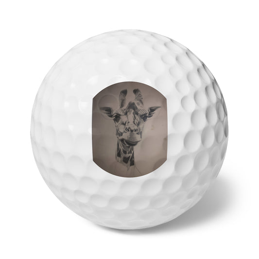 Golf Balls, Giraffe, 6pcs