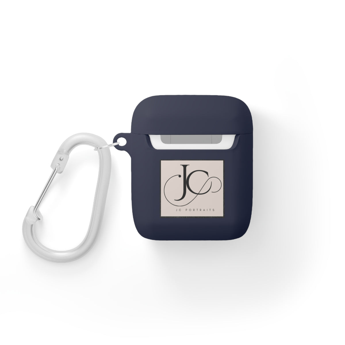 The Kiss - Artistic Portrait AirPods Case - Minimal Face Sketch & Monogram Design