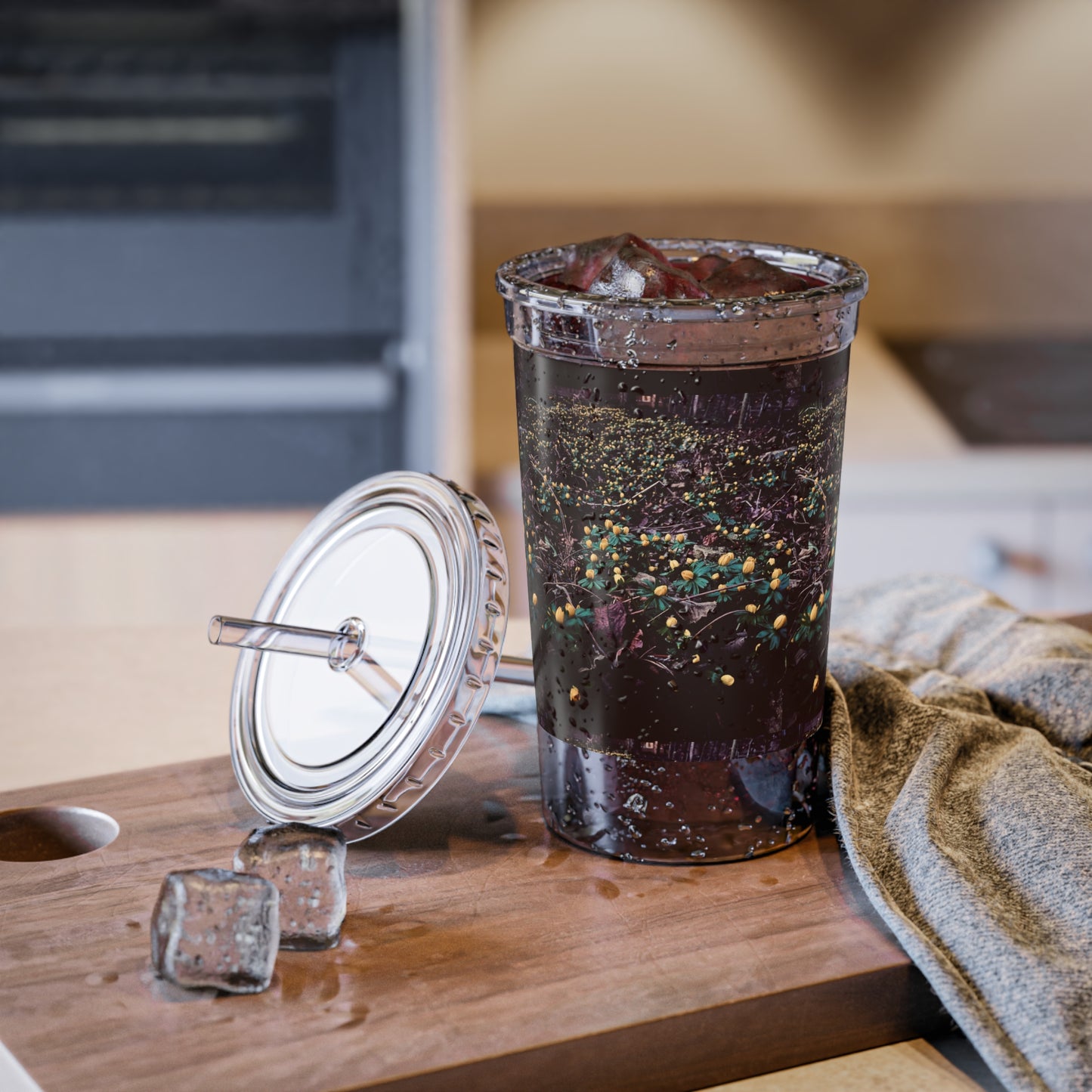 Acrylic Cup — Moody Yellow Wildflower GMLC Photography Reusable Tumbler