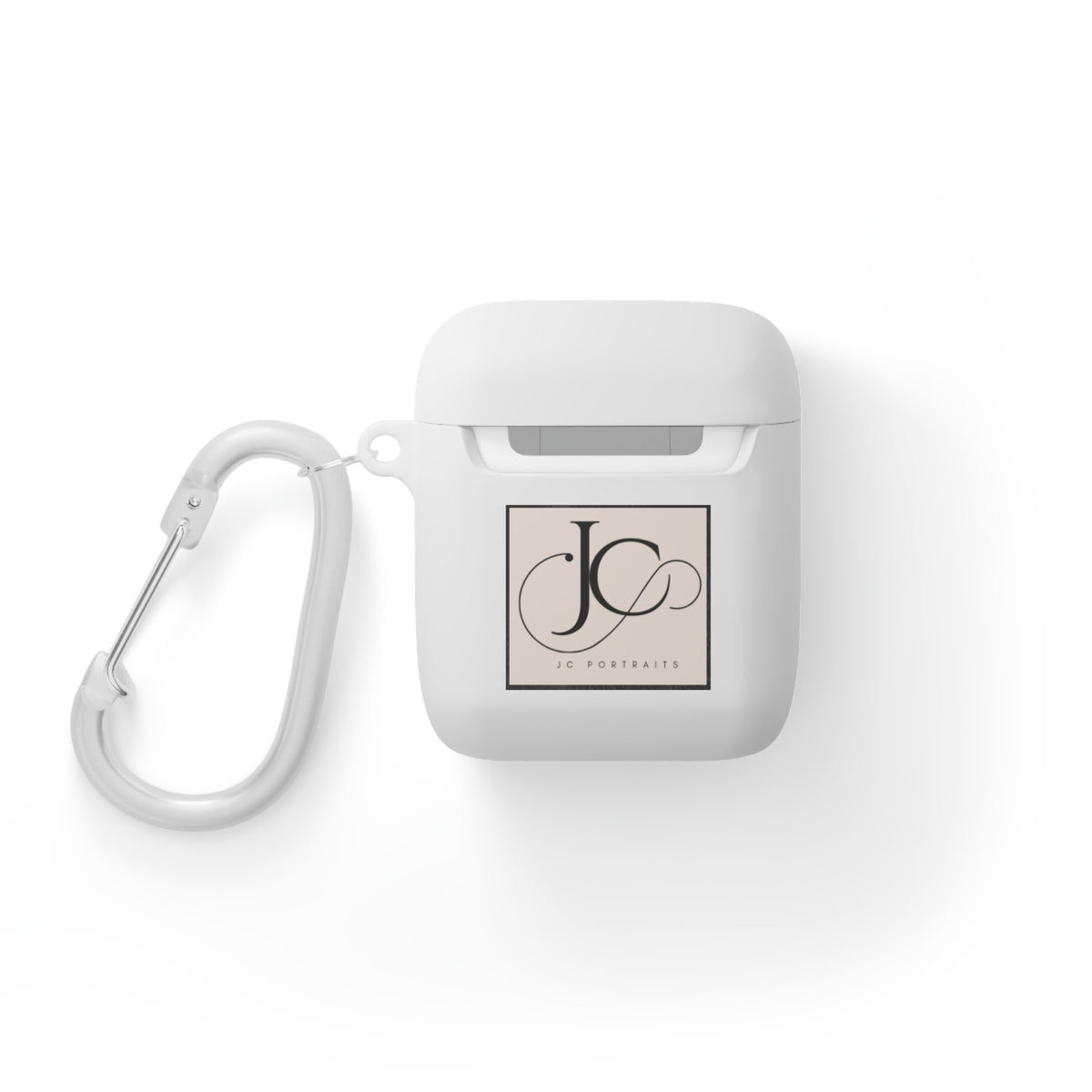 The Kiss - Artistic Portrait AirPods Case - Minimal Face Sketch & Monogram Design