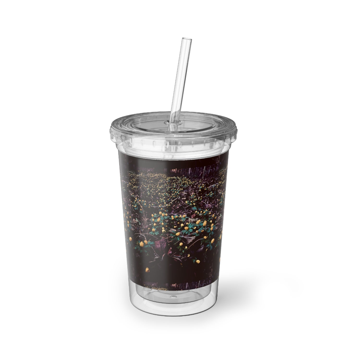 Acrylic Cup — Moody Yellow Wildflower GMLC Photography Reusable Tumbler