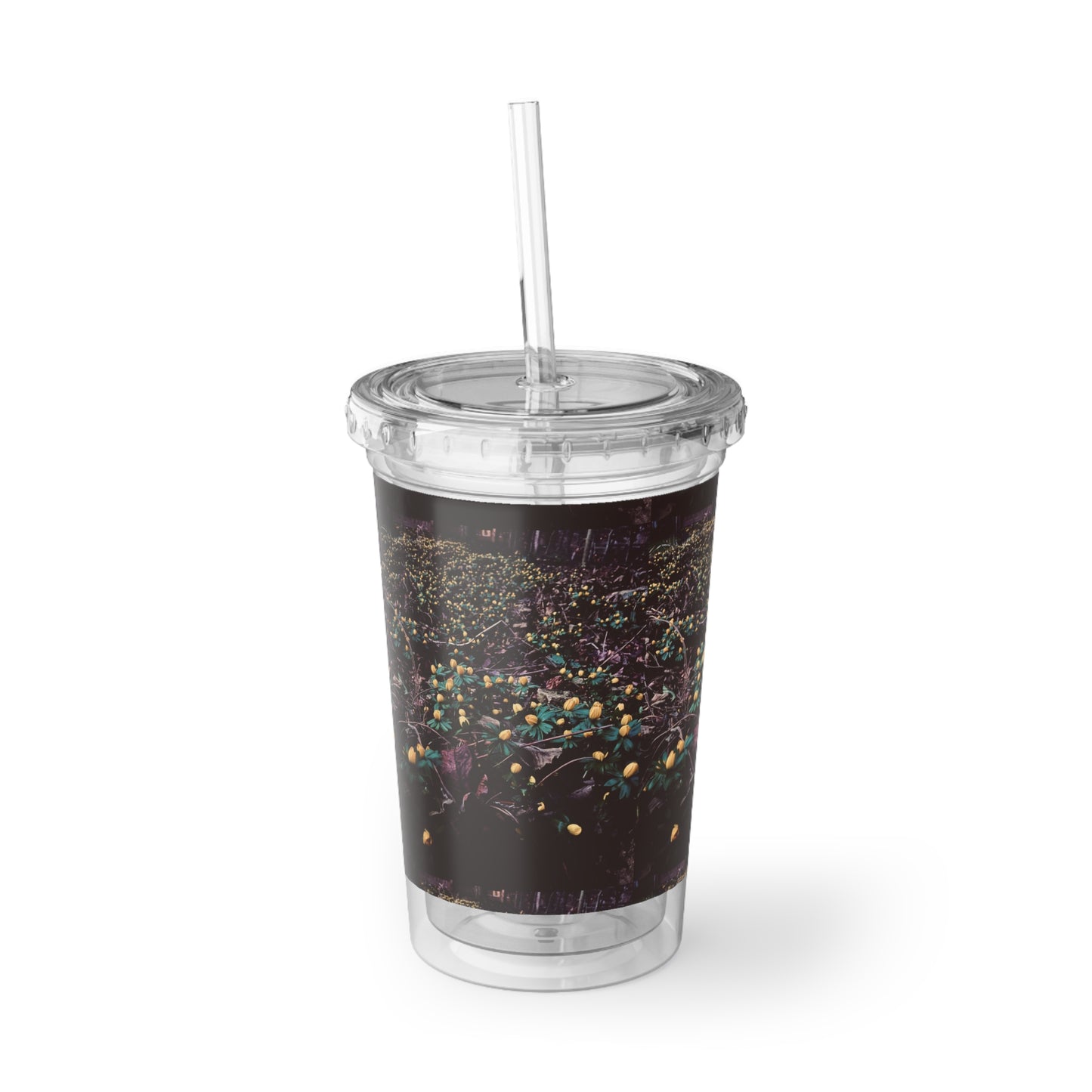 Acrylic Cup — Moody Yellow Wildflower GMLC Photography Reusable Tumbler
