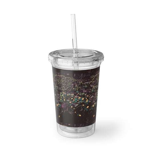 Acrylic Cup — Moody Yellow Wildflower GMLC Photography Reusable Tumbler