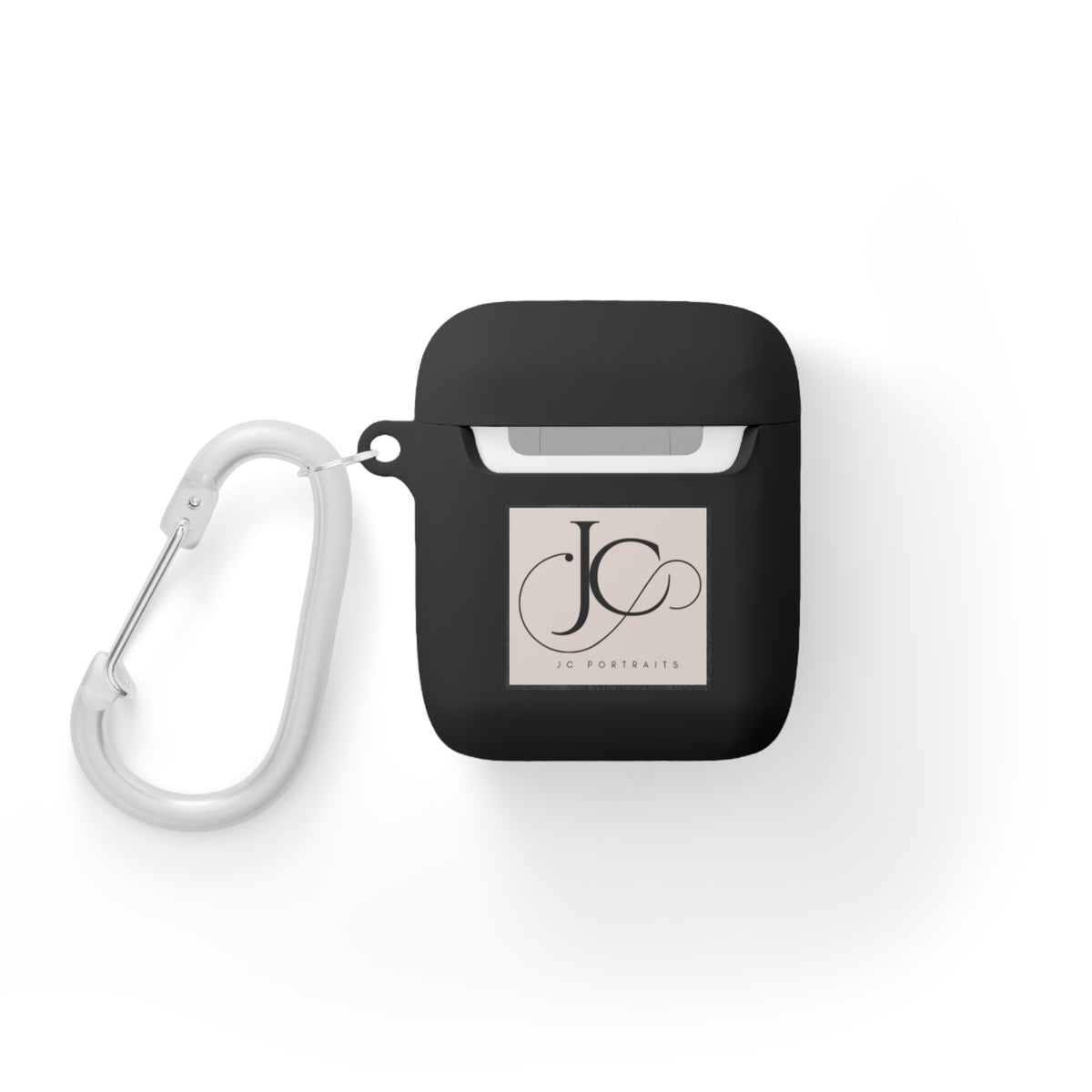 The Kiss - Artistic Portrait AirPods Case - Minimal Face Sketch & Monogram Design